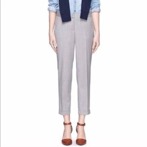 J. Crew Tollegno 1900 Cafe Capri Gray Pants